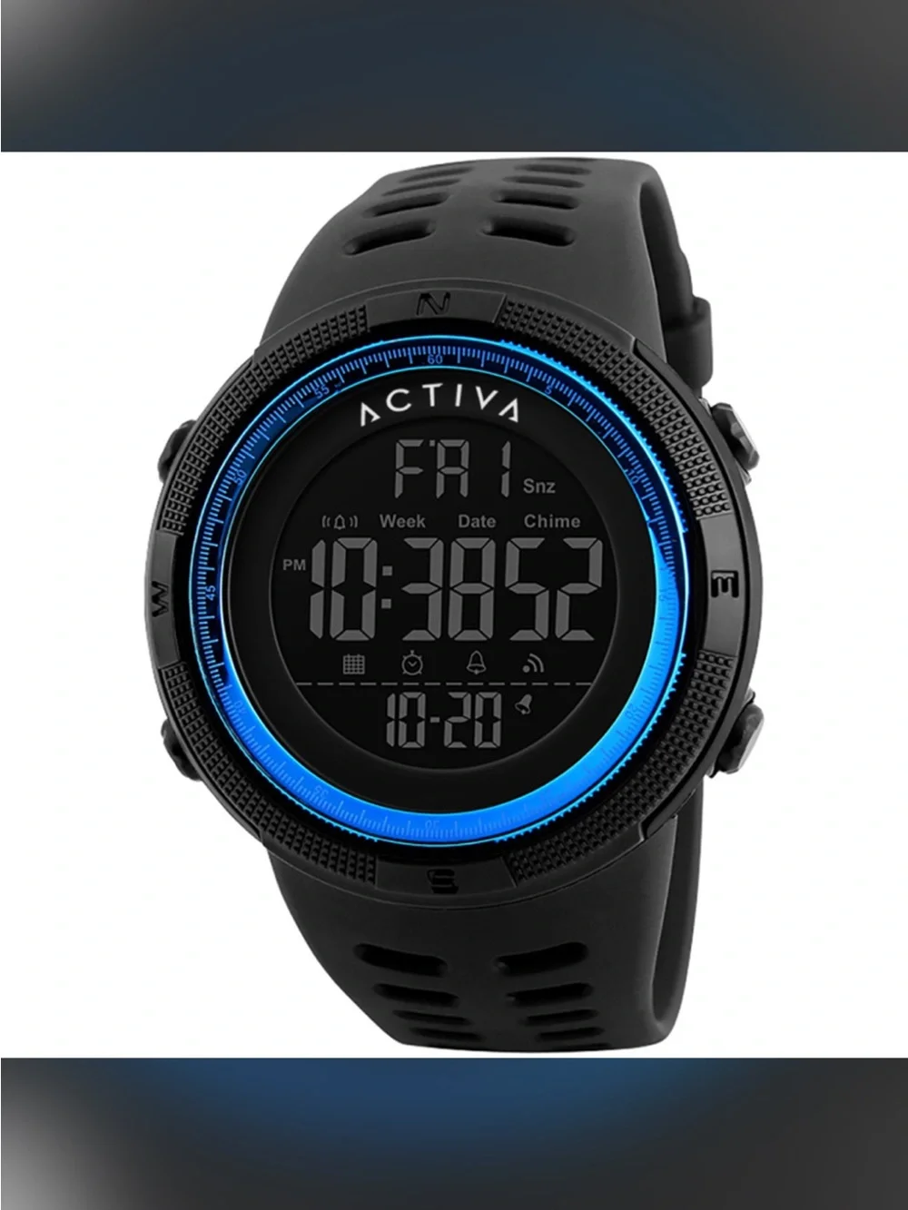 Activa X Invicta Digital Men's Watch - 50mm. Black (ACW1915-010)